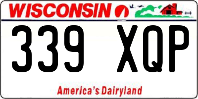 WI license plate 339XQP