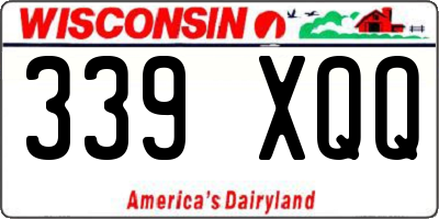 WI license plate 339XQQ