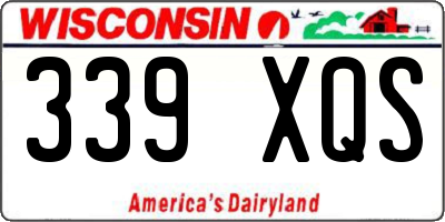 WI license plate 339XQS