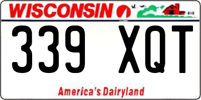 WI license plate 339XQT