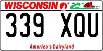WI license plate 339XQU