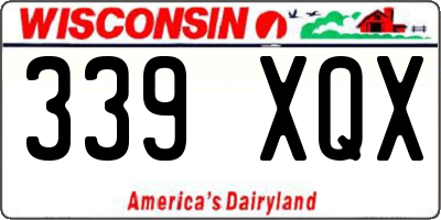 WI license plate 339XQX