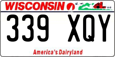 WI license plate 339XQY