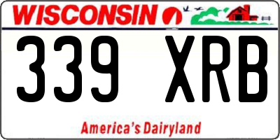 WI license plate 339XRB