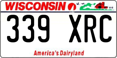 WI license plate 339XRC