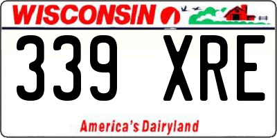 WI license plate 339XRE
