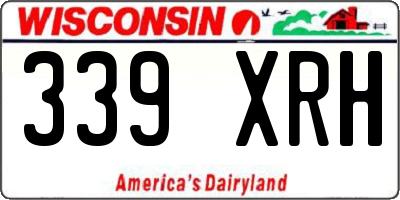 WI license plate 339XRH