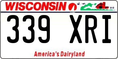 WI license plate 339XRI