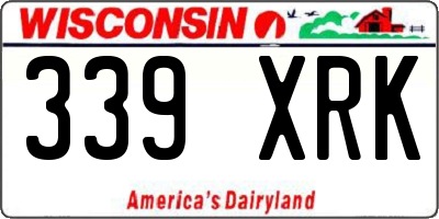 WI license plate 339XRK