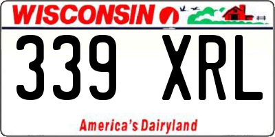 WI license plate 339XRL
