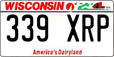 WI license plate 339XRP