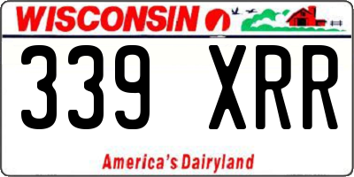 WI license plate 339XRR