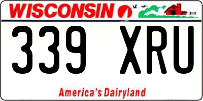 WI license plate 339XRU