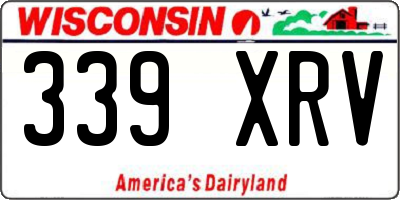 WI license plate 339XRV