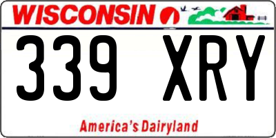 WI license plate 339XRY