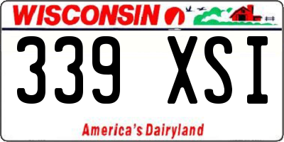 WI license plate 339XSI