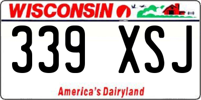 WI license plate 339XSJ