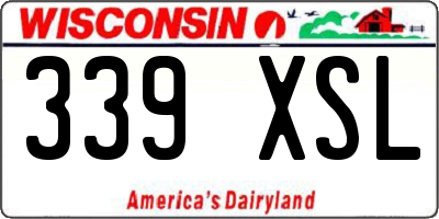 WI license plate 339XSL