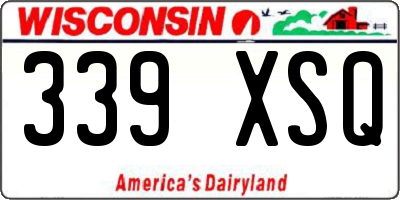 WI license plate 339XSQ