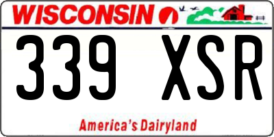 WI license plate 339XSR