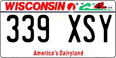 WI license plate 339XSY