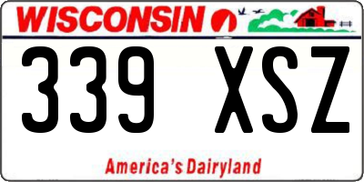 WI license plate 339XSZ