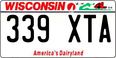 WI license plate 339XTA