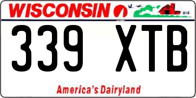WI license plate 339XTB