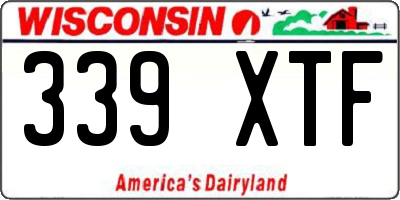 WI license plate 339XTF