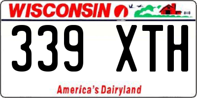 WI license plate 339XTH