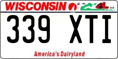 WI license plate 339XTI
