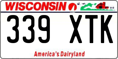 WI license plate 339XTK