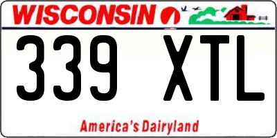 WI license plate 339XTL
