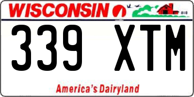 WI license plate 339XTM
