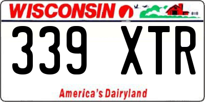 WI license plate 339XTR