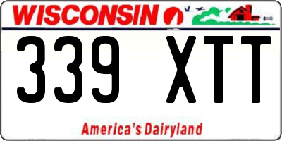 WI license plate 339XTT