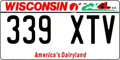 WI license plate 339XTV