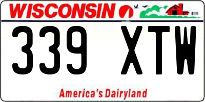 WI license plate 339XTW