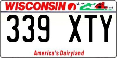 WI license plate 339XTY