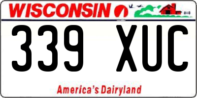 WI license plate 339XUC