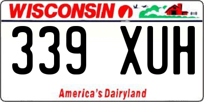 WI license plate 339XUH