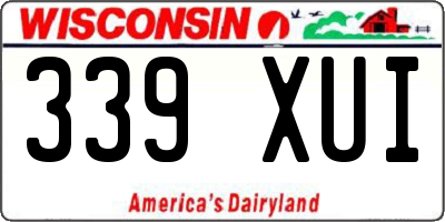 WI license plate 339XUI