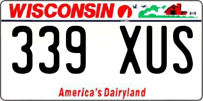WI license plate 339XUS