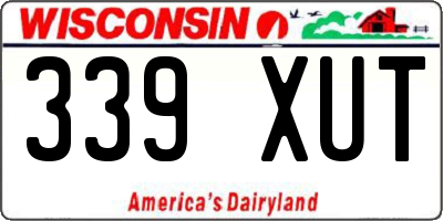 WI license plate 339XUT