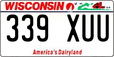 WI license plate 339XUU