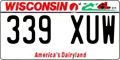 WI license plate 339XUW