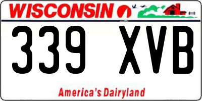 WI license plate 339XVB