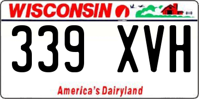 WI license plate 339XVH