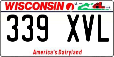 WI license plate 339XVL