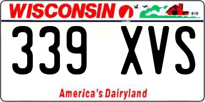 WI license plate 339XVS